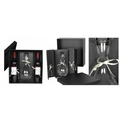 Estuche Cartón 2 botellas+decantador